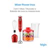 Mixer Power Inox 3 em 1 600W Elgin Vermelho 110V - Foto 3
