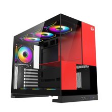 Gabinete Gamer Redragon Eternal Preto e Vermelho Sem Fans CA-612BR