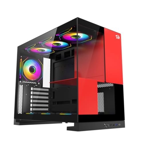Gabinete Gamer Redragon Eternal Preto e Vermelho Sem Fans CA-612BR
