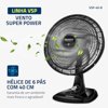 MONDIAL Ventilador de Mesa 40cm Super Power, Preto/Prata, 140W, 110V - VSP-40-B - Foto 4