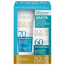 KIT SOLAR EXPERTISE CORPORAL + PROTETOR FACIAL ANTIOLEOSIDADE