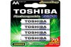 Pilha Recarregável AA 1,2V 2600mAh TNH6GAE TOSHIBA (Cartela com 4 unid.) - Foto 2