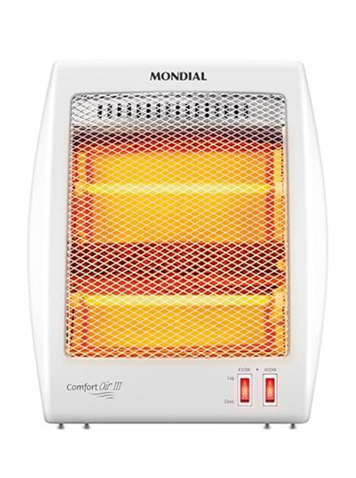 MONDIAL Aquecedor Quartzo Comfort Air III, Branco/Cinza, 900W, 110V - A-16