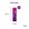 Pilha recarregável AA 2500Mah Elgin com 4 unidades Comum - Foto 6