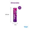 Pilha recarregável AAA 1000mAh Elgin com 4 unidades Palito - Foto 6