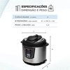 Midea Panela de Pressão Elétrica 6L Digital, Inox/Preto, 110v, - Foto 4