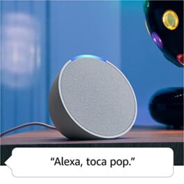 Echo Pop | Smart speaker compacto com som envolvente e Alexa | Cor Preta