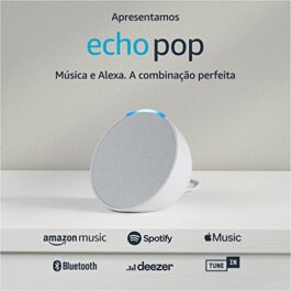 Echo Pop | Smart speaker compacto com som envolvente e Alexa | Cor Branca