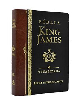Bíblia King James Atualizada Letra Ultragigante Luxo Marrom