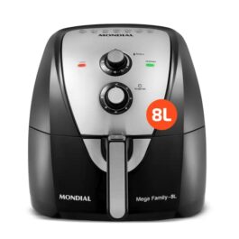 Fritadeira Sem Óleo Air Fryer 8L, Mondial, Preto/Inox, 1900W, 110V – AFN-80-BI