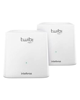 Kit Roteador Wi-Fi Mesh com 2 Unidades Twibi Giga+ Branco Intelbras