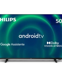 PHILIPS Android TV 50″ 4K 50PUG7406/78, Google Assistant Built-in, Comando de Voz, Dolby Vision/Atmos, VRR/ALLM, Bluetooth 5.0