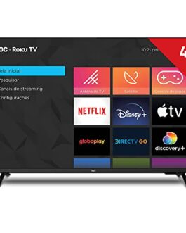 AOC 43S5135/78G – Smart TV LED 43″ Full HD, Design sem bordas, Wifi, Conversor Digital, USB, HDMI