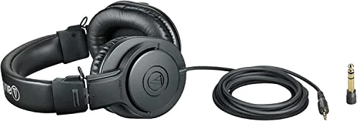 Fone de Ouvido Audio Technica ATH M20x Preto Grande 0 1