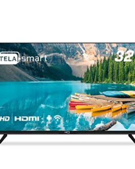 HQ Smart TV LED 32″ HD Conversor Digital Externo 3 HDMI 2 USB WI-FI Android 11 Design Slim