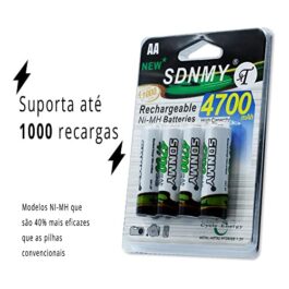 Pilha Recarregável AA 4700mAh Blister com 4 unidades