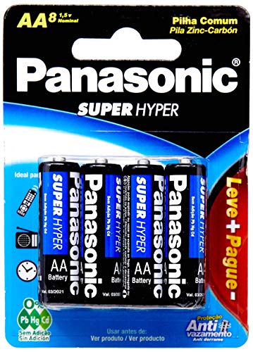 Panasonic UM 3SHSL8P6 Pilha Comum Linha Super Hyper Protecao Antivazamento pacote de 8 0