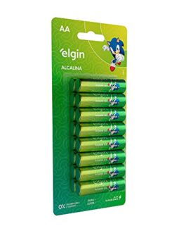 Pilha Alcalina AA com 16 unidades Elgin Comum