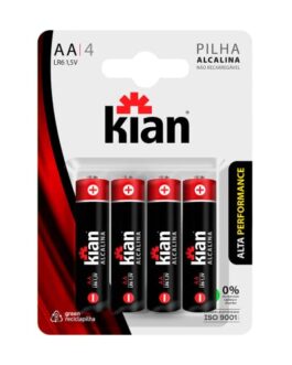 Pilha Alcalina AA – Blister C/4 Kian