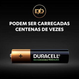 Duracell, AAA-Rechx4, Pilha Recarregável AAA Palito Com 4 Unidades