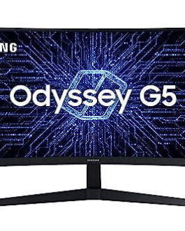 Samsung ‎C34G55TWWL Odyssey 34′ – Monitor Gamer Curvo, WQHD, 165Hz, 1ms, tela ultrawide, HDMI, Display Port, Freesync Premium, preto, série G5