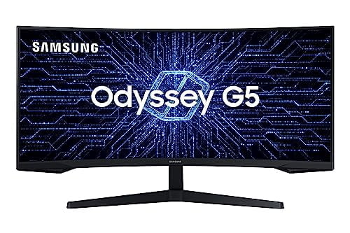 Samsung C34G55TWWL Odyssey 34 Monitor Gamer Curvo WQHD 165Hz 1ms tela ultrawide HDMI Display Port Freesync Premium preto serie G5 0