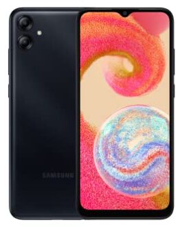 Samsung Galaxy A04e 64GB 4G Wi-Fi Tela 6.5” Dual Chip 3GB RAM Câmera Dupla + Selfie 5MP com modo Retrato Bateria de 5000mAh – Preto