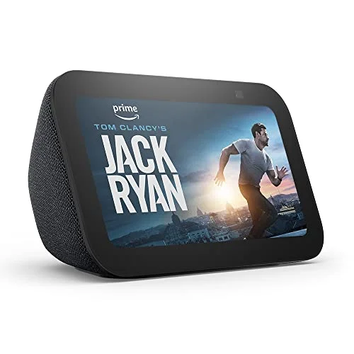 Novo Echo Show a geracao Smart display com graves mais potentes e som mais nitido Cor Preta