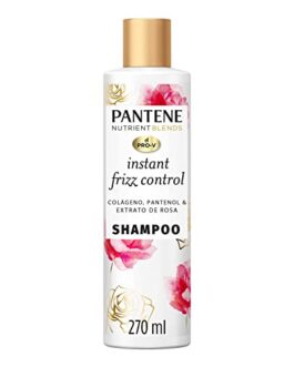 Pantene Shampoo Nutrient Blends Controle Instantâneo Do Frizz Com Colágeno Pantenol E Extrato De Rosa 270 Ml Cor: Branco