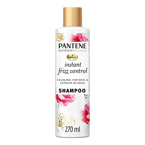 Pantene Shampoo Nutrient Blends Controle Instantâneo Do Frizz Com Colágeno Pantenol E Extrato De Rosa 270 Ml Cor: Branco