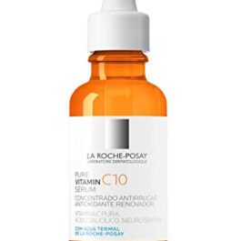 La Roche-Posay Pure Vitamine C10, Vitamina C Pura, Concentrado renovador e corretor, Ácido Hialurônico, Antioxidante, Antirrugas, Rugas e Linhas Finas 30ml