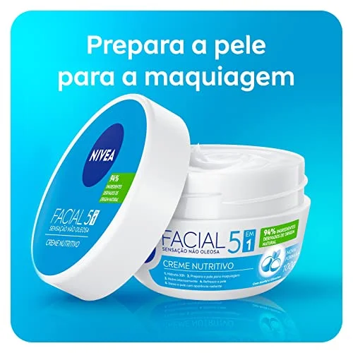 NIVEA Creme Facial Nutritivo 100g - Sua fórmula à base de água, Karité e Vitaminas hidrata por 30h sem deixar a pele oleosa, além de ser um ótimo primer - Imagem 3