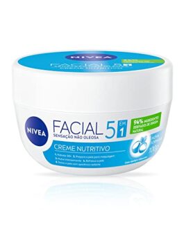 NIVEA Creme Facial Nutritivo 100g – Sua fórmula à base de água, Karité e Vitaminas hidrata por 24h sem deixar a pele oleosa, além de ser um ótimo primer
