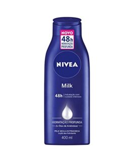 NIVEA Hidratante Corporal Milk Pele Seca – Nutrição intensa para pele seca a extrasseca, com fórmula cremosa que deixa a pele macia, cheirosa e hidratada por 48h – 400ml