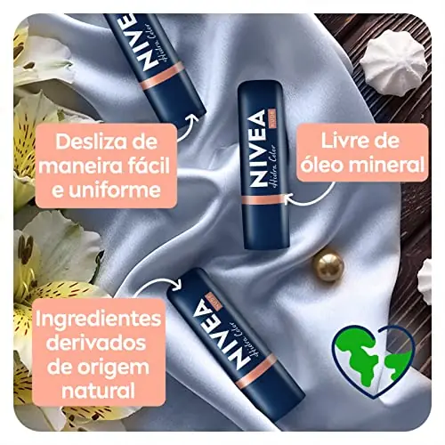 NIVEA Hidratante Labial Hidra Color 2 em 1 Nude 4,8g - Image 4