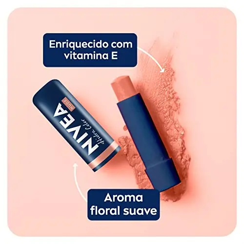 NIVEA Hidratante Labial Hidra Color 2 em 1 Nude 4,8g - Image 5