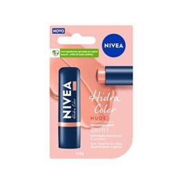 NIVEA Hidratante Labial Hidra Color 2 em 1 Nude 4,8g