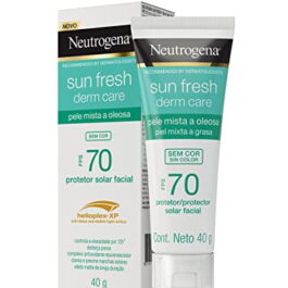 Neutrogena Sun Fresh Protetor Solar Facial Para Pele Oleosa Derm Care Sem Cor FPS 70, 40g