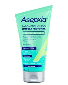 Asepxia – Sabonete Líquido Limpeza Profunda com Ação indistringente Imediata, 150ml, Dermatologicamente Testado