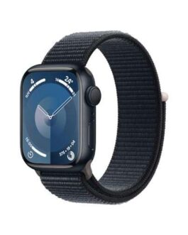 Apple Watch Series 9 GPS • Caixa meia-noite de alumínio – 41 mm • Pulseira loop esportiva meia-noite