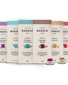 Kit de Cápsulas de Café Experience Baggio Café, compatível com Nespresso, contém 60 cápsulas