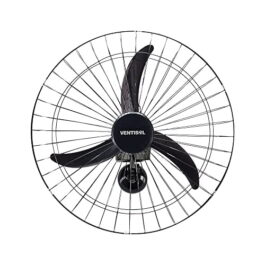 Ventisol Ventilador de Parede Oscilante, 3 Pás Premium, Preto, 60cm, Bivolt