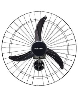 Ventisol Ventilador de Parede Oscilante, 3 Pás Premium, Preto, 60cm, Bivolt