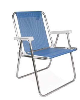 Mor – Cadeira Alta Alumínio Azul