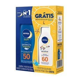 NIVEA SUN Kit Protetor Solar Protect & Hidrata FPS50 200ml + Protetor Solar Kids Sensitive FPS60 100ml, Nivea