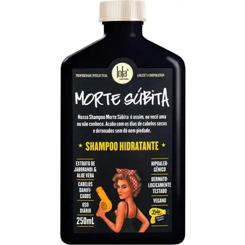 Lola Cosmetics - Morte Subita - Shampoo hidratante para cabelos secos e danificados que foi quimicamente tratado vegano, livre de crueldade, sem parabenos, sem sulfatos, 250 ml