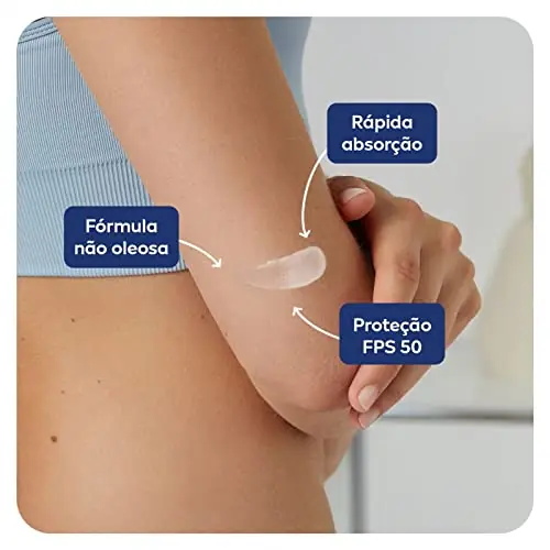 NIVEA SUN Protetor Solar Protect & Hidrata FPS 50 200ml - Com toque seco, rápida absorção e resistente à água, esse protetor solar oferece altíssima proteção ao sol e promove hidratação à pele - Imagem 5
