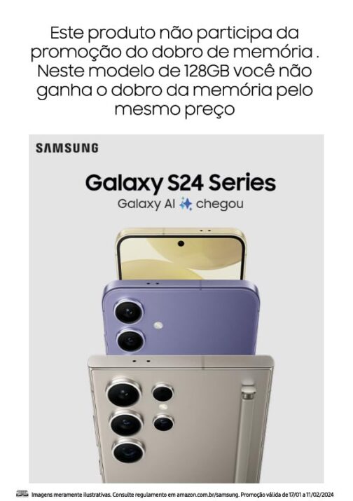 Smartphone Samsung Galaxy S24 Ultra, Galaxy AI, Selfie de 12MP, Tela de 6.8" 1-120Hz, 256GB, 12GB RAM - Titânio Cinza