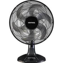 Ventisol Ventilador de Mesa Oscilante, Turbo 6 Pás Premium, Preto, 40cm, 220V