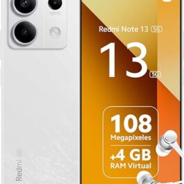 Xiaomi Redmi Note 13 5G – 8 + 256 GB, tela AMOLED FHD + 120 Hz de 6,67 “, MediaTek Dimensity 6080, câmera tripla de até 108 MP, carregamento rápido de 33 W (Branco)